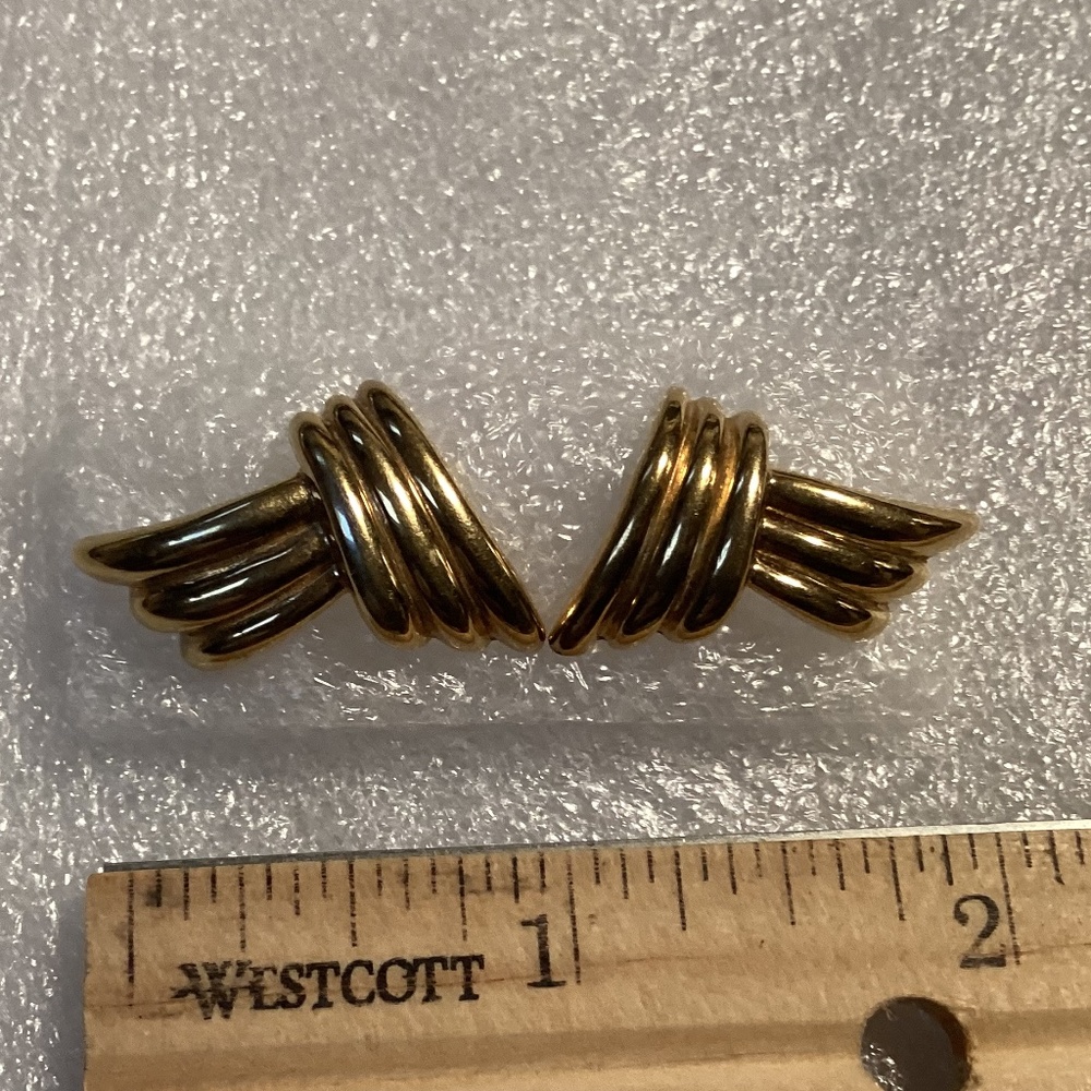Vintage Anne Klein Gold Tone Earrings